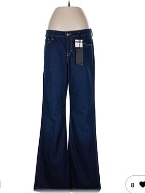 Gap high rise dark wash flared jeans